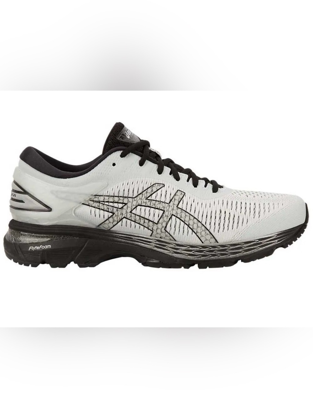 ASICS Gel-Kayano 25 Extra Wide 4E Men’s 10.5 White Black Running Shoes EU 44.5